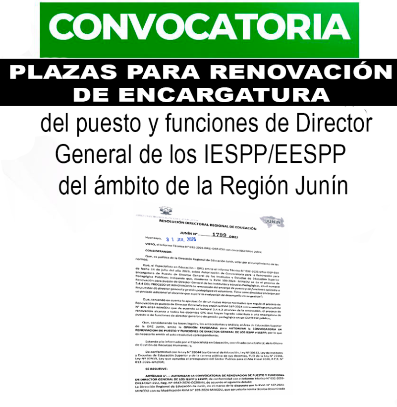 DIRECTOR GENERAL DE LOS IESPP Y EESPP